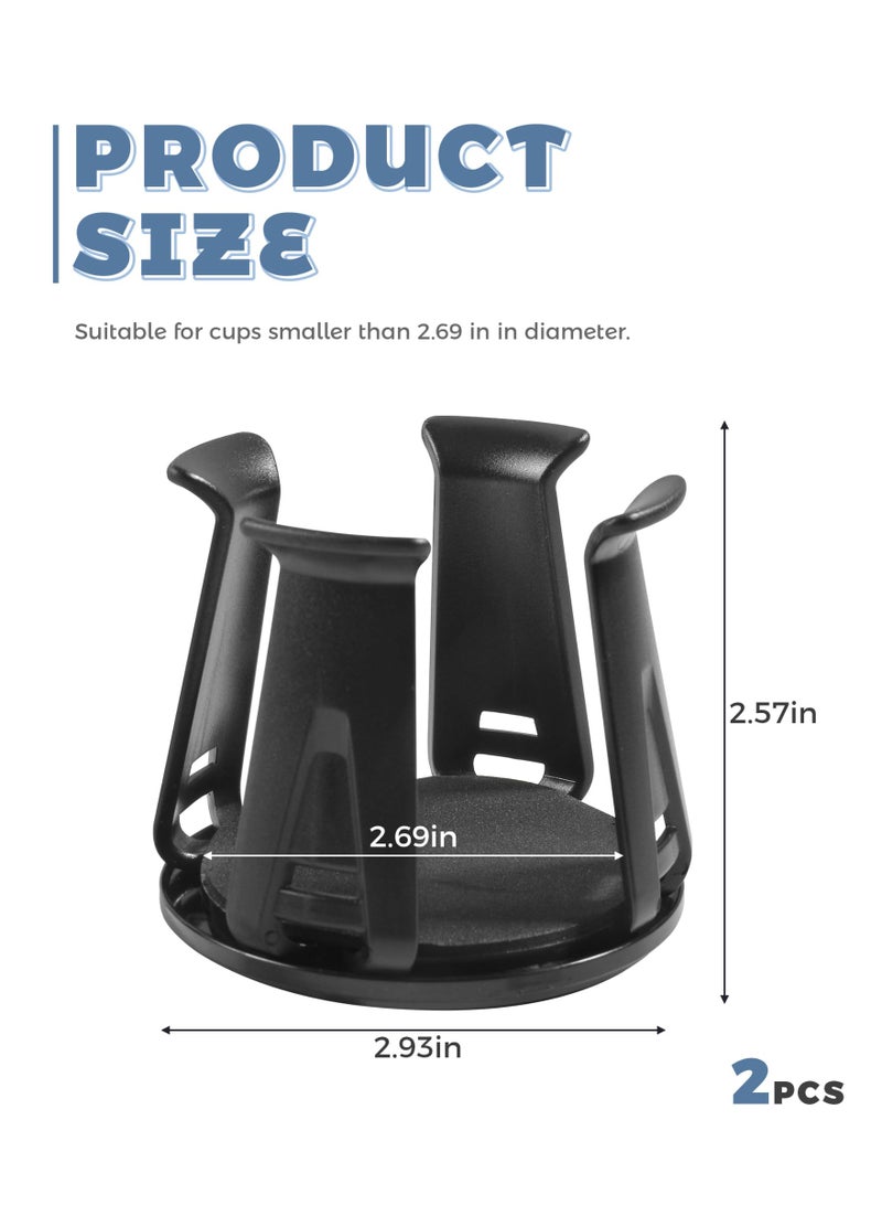 Bukela 2PCS Cup Holder Insert,Car Accessories,Self Adhesive Plastic Car Cup Holder Insert,Cupholder Adapter,Used to Fixing Water Cups and Drinks,Universal for Cars,Sedan,Truck,RVs,SUVs,Etc - Image 2